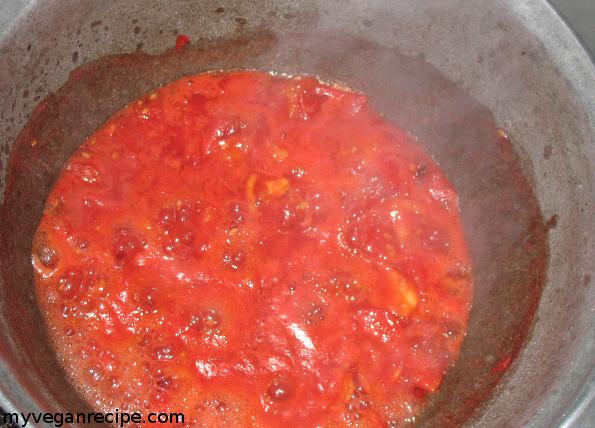 frying tomatoes